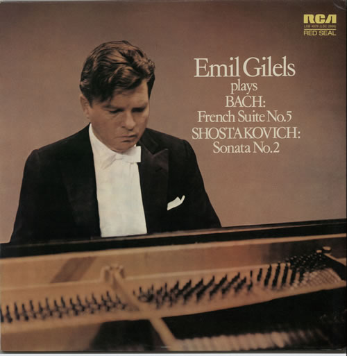 Emil Gilels Bach: French Suite No. 5 / Shostakovich: Sonata No. 2 vinyl LP album (LP record) UK HYJLPBA634325