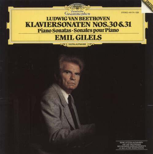 Emil Gilels Beethoven: Klaviersonaten Nos. 30 & 31 vinyl LP album (LP record) German HYJLPBE736980