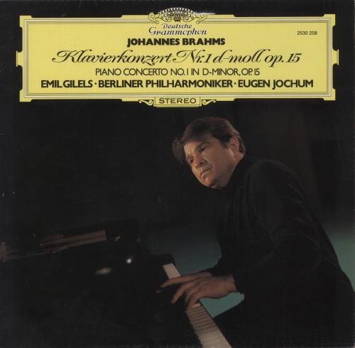 Emil Gilels Brahms: Klavierkonzert Nr. 1 d-moll Op. 15 vinyl LP album (LP record) German HYJLPBR700138