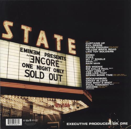 Eminem Encore 2-LP vinyl record set (Double LP Album) UK INE2LEN881290