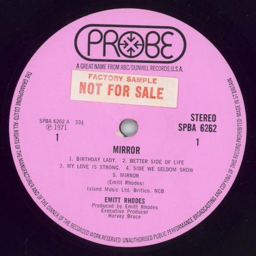 Emitt Rhodes Mirror - Factory Sample vinyl LP album (LP record) UK EMILPMI132190