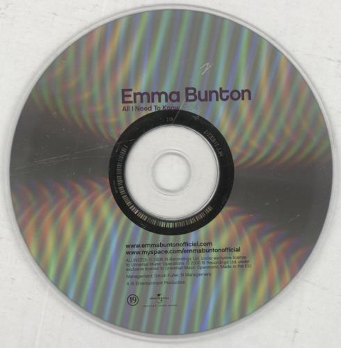 Emma Bunton All I Need To Know CD single (CD5 / 5") UK EBUC5AL408019