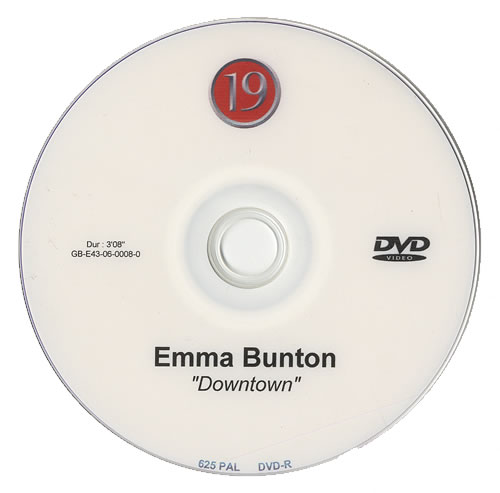 Emma Bunton Downtown promo DVD-R UK EBUDRDO475248