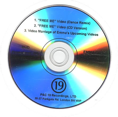 Emma Bunton Free Me promo DVD-R US EBUDRFR317771