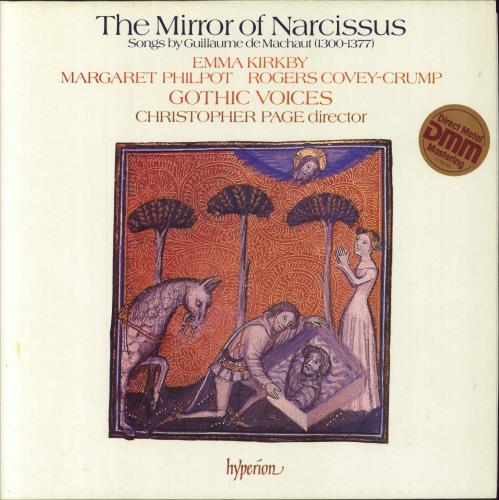 Emma Kirkby The Mirror Of Narcissus: Songs By Guillaume de Machaut (1300-1377) vinyl LP album (LP record) UK EP7LPTH796684