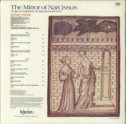 Emma Kirkby The Mirror Of Narcissus: Songs By Guillaume de Machaut (1300-1377) vinyl LP album (LP record) UK EP7LPTH796684
