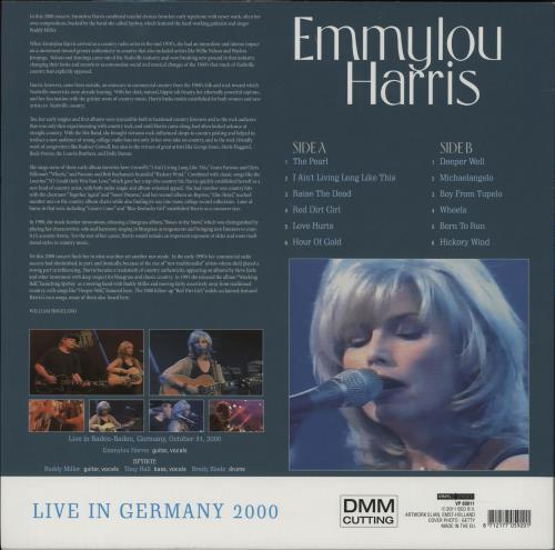 Emmylou Harris Live In Germany 2000 vinyl LP album (LP record) Dutch ELHLPLI764195