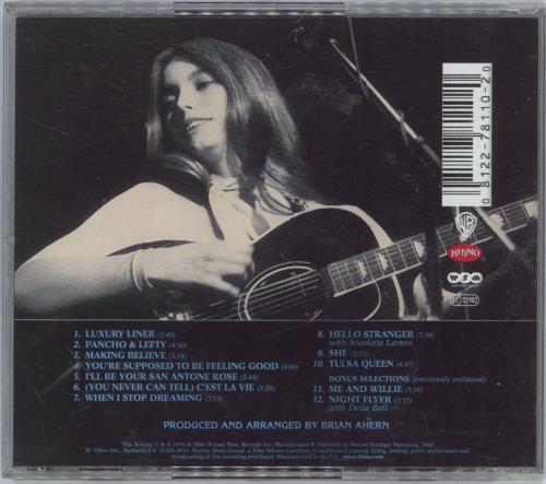 Emmylou Harris Luxury Liner CD album (CDLP) UK ELHCDLU275734