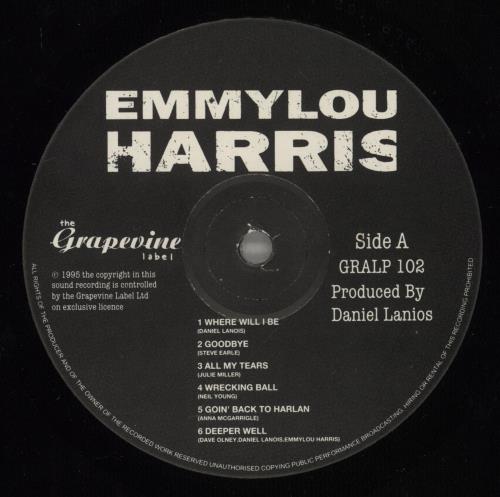 Emmylou Harris Wrecking Ball vinyl LP album (LP record) UK ELHLPWR886309