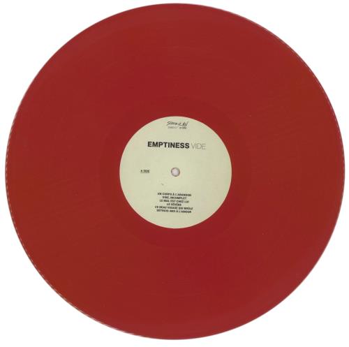 Emptiness Vide - Brick Red Vinyl vinyl LP album (LP record) French 7OYLPVI869990