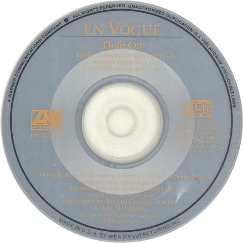 En Vogue Hold On CD single (CD5 / 5") US ENVC5HO10336