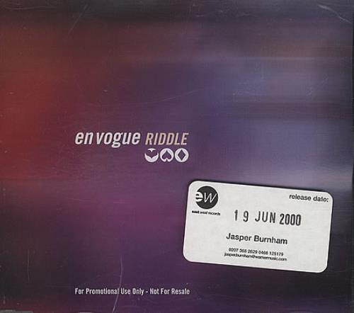 En Vogue Riddle CD single (CD5 / 5") UK ENVC5RI158895
