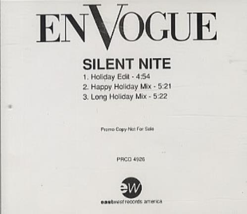 En Vogue Silent Night CD single (CD5 / 5") US ENVC5SI85710