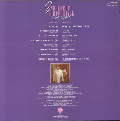 Engelbert Humperdinck (Singer) Getting Sentimental vinyl LP album (LP record) UK HDKLPGE832345