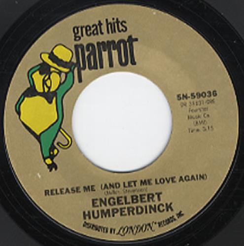 Engelbert Humperdinck (Singer) Release Me 7" vinyl single (7 inch record / 45) US HDK07RE303674