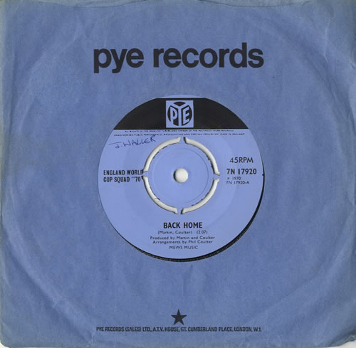 England Football Squad Back Home - 4 prong 7" vinyl single (7 inch record / 45) UK EGF07BA549913