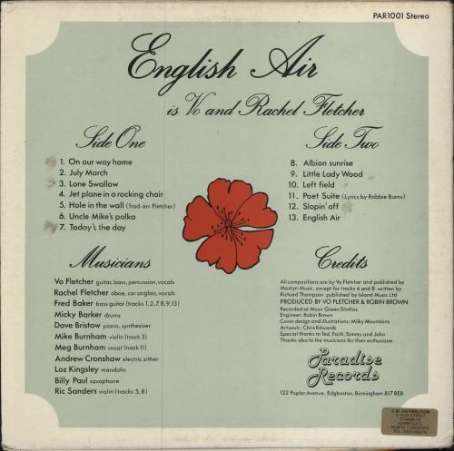 English Air English Air vinyl LP album (LP record) UK ZWZLPEN787386