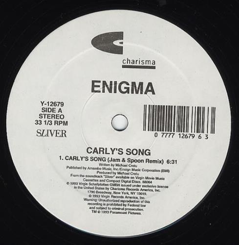 Enigma Carly's Song 12" vinyl single (12 inch record / Maxi-single) US ENI12CA20339
