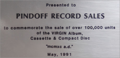 Enigma MCMXC A.D. award disc Canadian ENIAWMC447139