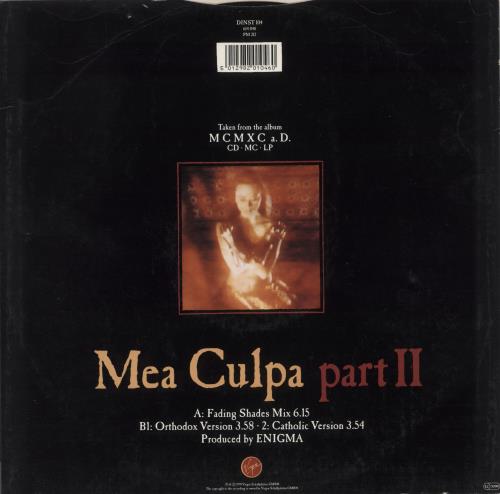 Enigma Mea Culpa 12" vinyl single (12 inch record / Maxi-single) UK ENI12ME56620