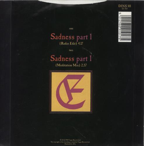 Enigma Sadness Part 1 7" vinyl single (7 inch record / 45) UK ENI07SA108693