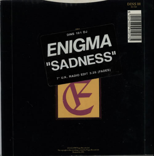 Enigma Sadness Part I 7" vinyl single (7 inch record / 45) UK ENI07SA00152