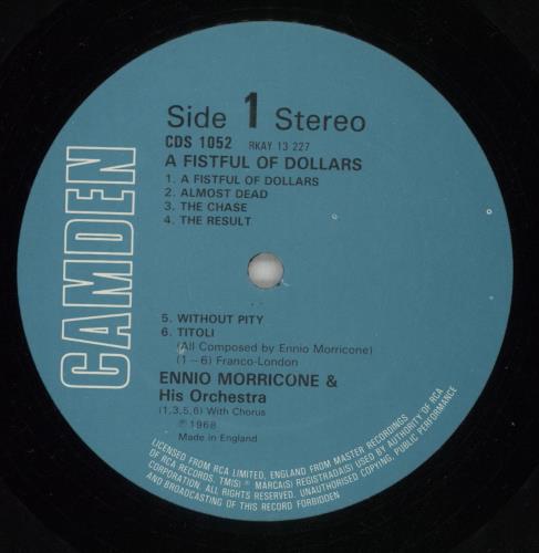 Ennio Morricone A Fistful Of Dollars / For A Few Dollars More vinyl LP album (LP record) UK ENMLPAF696306