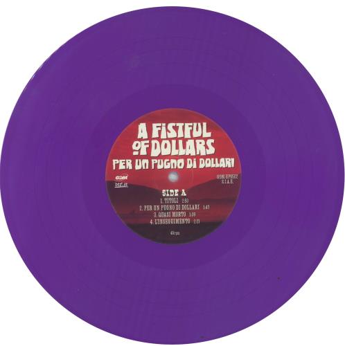 Ennio Morricone A Fistful Of Dollars / Per Un Pugno Di Dollari - Purple Vinyl 10" vinyl single (10 inch record) Italian ENM10AF856863
