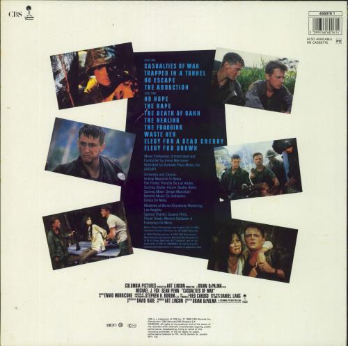 Ennio Morricone Casualties Of War vinyl LP album (LP record) UK ENMLPCA433173