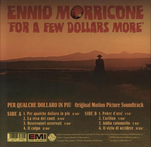 Ennio Morricone For A Few Dollars More 10" vinyl single (10 inch record) Italian ENM10FO855524