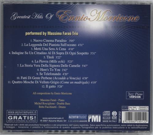 Ennio Morricone Greatest Hits Of Ennio Morricone - Nuovo Cinema Paradiso And Other Greats CD album (CDLP) Italian ENMCDGR744421