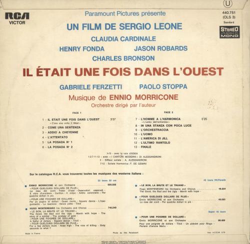 Ennio Morricone Il �tait Une Fois Dans L'Ouest vinyl LP album (LP record) French ENMLPIL724652