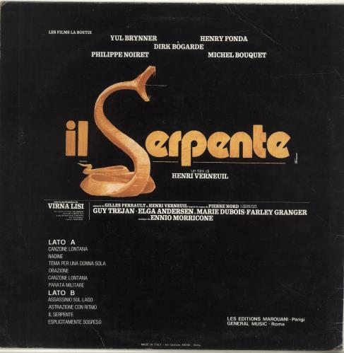 Ennio Morricone Il Serpente vinyl LP album (LP record) Italian ENMLPIL692391