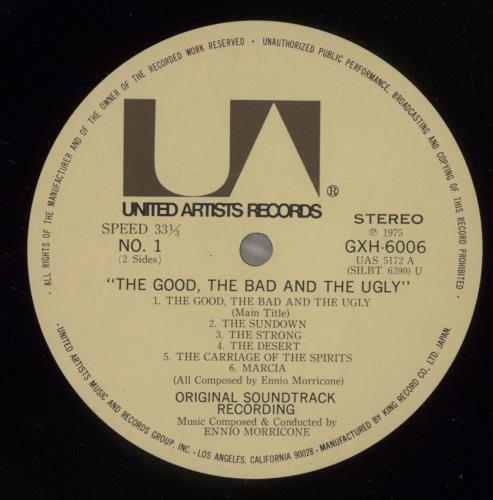 Ennio Morricone The Good, The Bad And The Ugly vinyl LP album (LP record) Japanese ENMLPTH885014