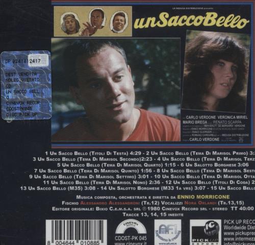Ennio Morricone Un Sacco Bello CD album (CDLP) Italian ENMCDUN867612