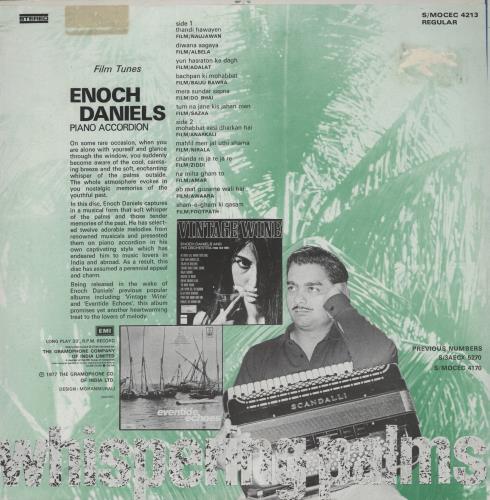 Enoch Daniels Whispering Palms - Piano Accordion - Film Tunes vinyl LP album (LP record) Indian 429LPWH887463