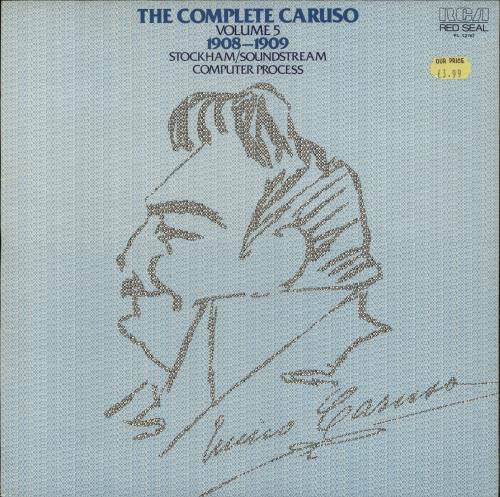 Enrico Caruso The Complete Enrico Caruso, Volume 5, 1908-1909 vinyl LP album (LP record) UK EC7LPTH857770