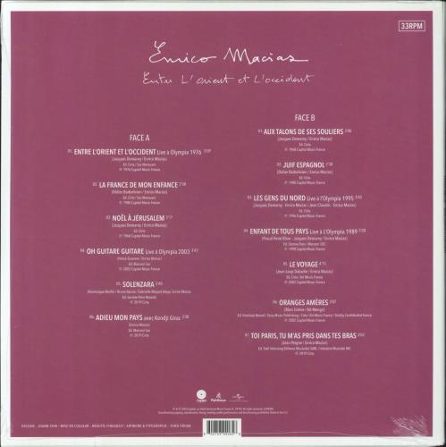 Enrico Macias Entre L'Orient Et L'Occident - Sealed vinyl LP album (LP record) UK IQYLPEN848081
