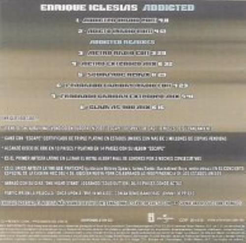 Enrique Iglesias Addicted Remixes CD single (CD5 / 5") Mexican ENQC5AD269581