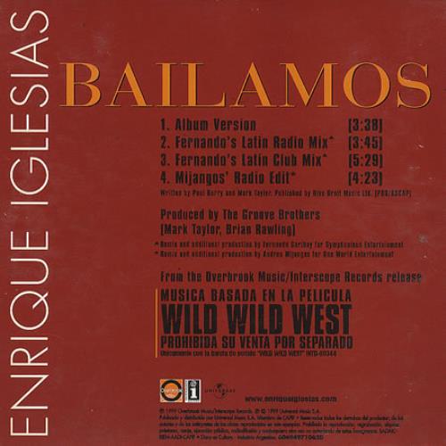 Enrique Iglesias Bailamos CD single (CD5 / 5") Argentinean ENQC5BA242318