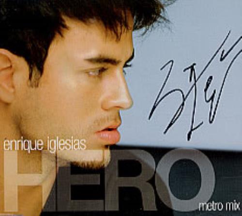 Enrique Iglesias Hero - Metro Mix - AUTOGRAPHED CD single (CD5 / 5") UK ENQC5HE250693
