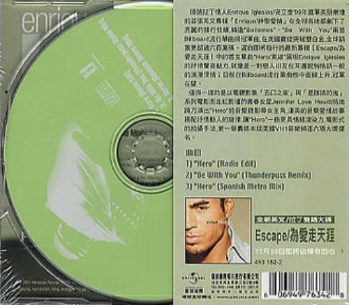 Enrique Iglesias Hero CD single (CD5 / 5") Taiwanese ENQC5HE243783