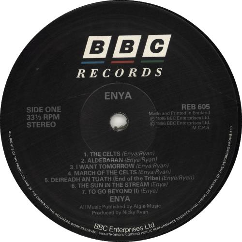 Enya Enya - 2nd vinyl LP album (LP record) UK ENYLPEN696492