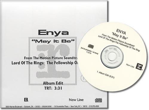 Enya May It Be CD-R acetate US ENYCRMA203843