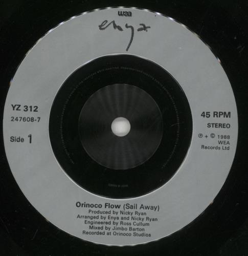 Enya Orinoco Flow (Sail Away) - Injection 7" vinyl single (7 inch record / 45) UK ENY07OR31628
