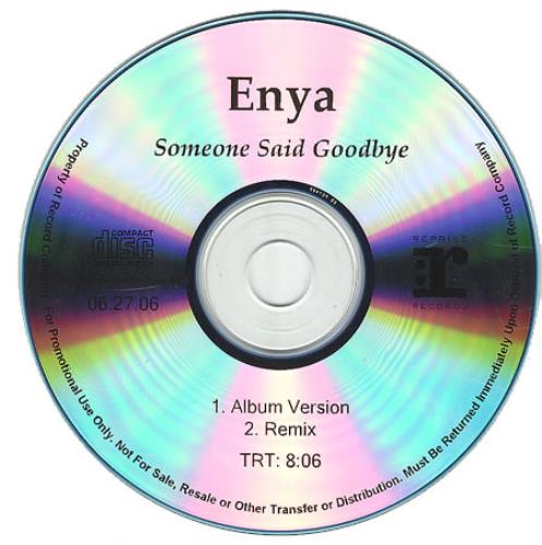 Enya Someone Said Goodbye CD-R acetate US ENYCRSO372810