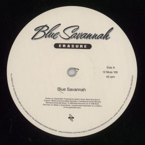 Erasure Blue Savannah 12" vinyl single (12 inch record / Maxi-single) UK ERA12BL102399