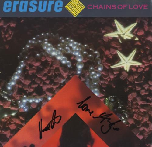 Erasure Chains Of Love - Autographed 12" vinyl single (12 inch record / Maxi-single) UK ERA12CH389322