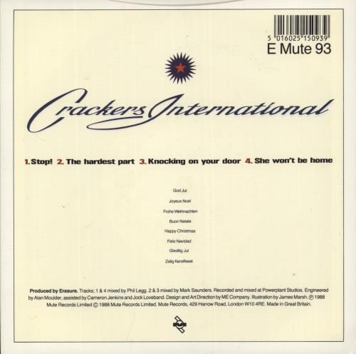Erasure Crackers International 7" vinyl single (7 inch record / 45) UK ERA07CR235315