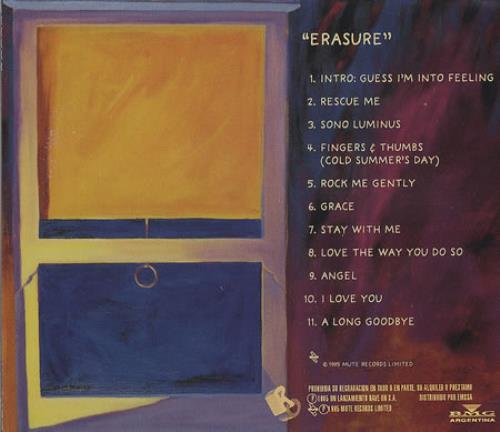 Erasure Erasure CD album (CDLP) Argentinean ERACDER266315